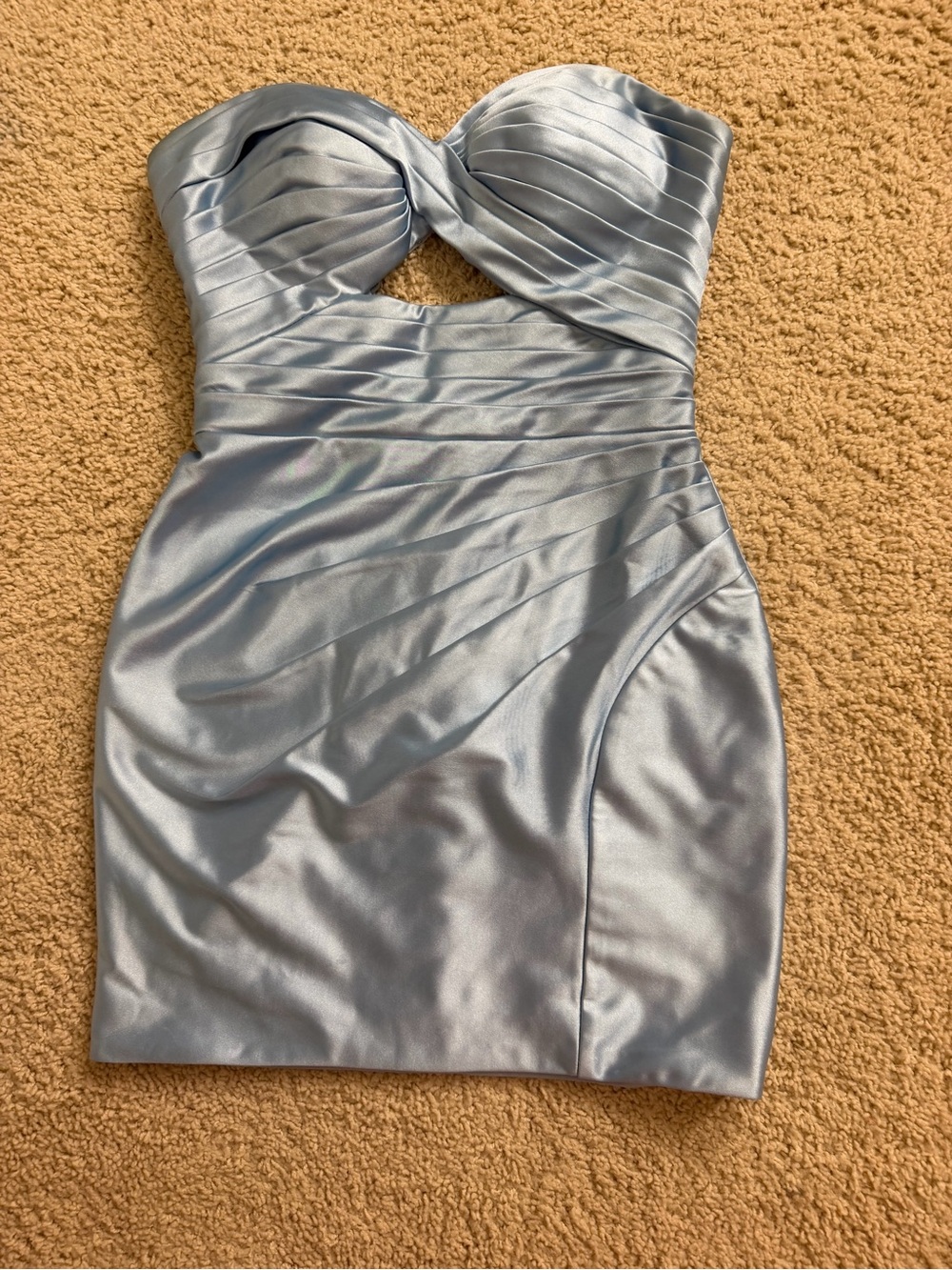 Stacees light blue homecoming dress corset back
